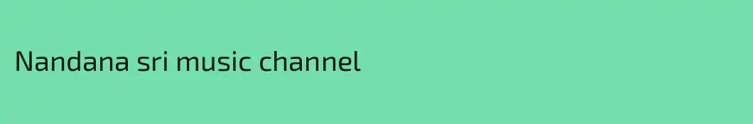 Nandana sri music channel